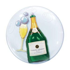 22" Μπαλόνι Bubble Ποτήρι Σαμπάνιας