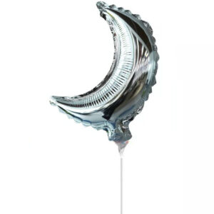 10" Mini Shape μπαλόνι Ασημί Φεγγάρι