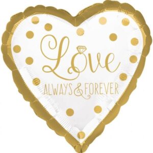 18'' Μπαλόνι Καρδιά 'Love always & forever'