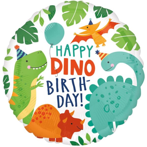 18" Μπαλόνι "Happy dino Birthday δεινόσαυρος"