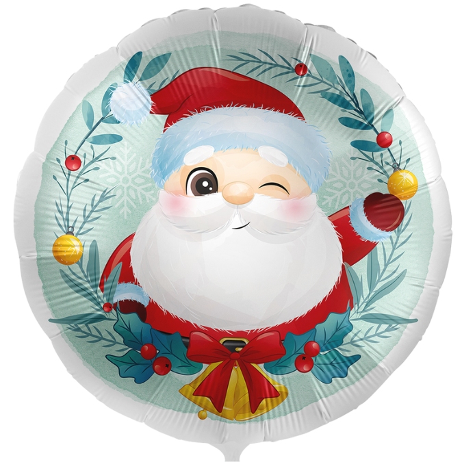 18" Μπαλόνι Άγιος Βασίλης που κλείνει το μάτι