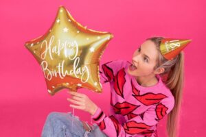 18" Μπαλόνι Αστέρι Happy Birthday Χρυσό - Image 2