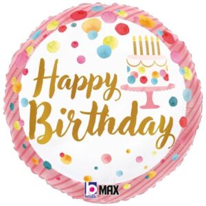 18″ Μπαλόνι Γενεθλίων ροζ Party Time