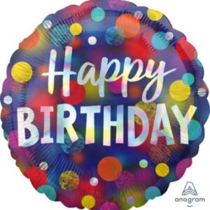 18" Μπαλόνι Happy Birthday Ιριδίζον