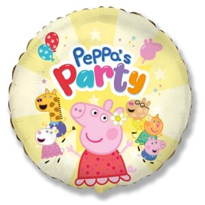 18" Μπαλόνι Πέππα το Γουρουνάκι Party Με Φίλους