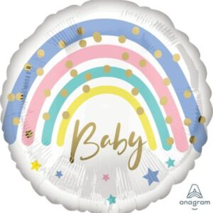 18" Μπαλόνι Rainbow Baby Παστέλ