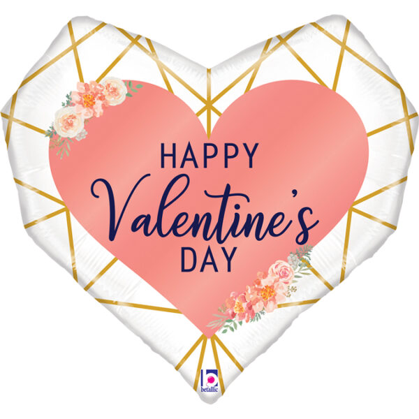 24" Μπαλόνι Καρδιά Geo Valentine