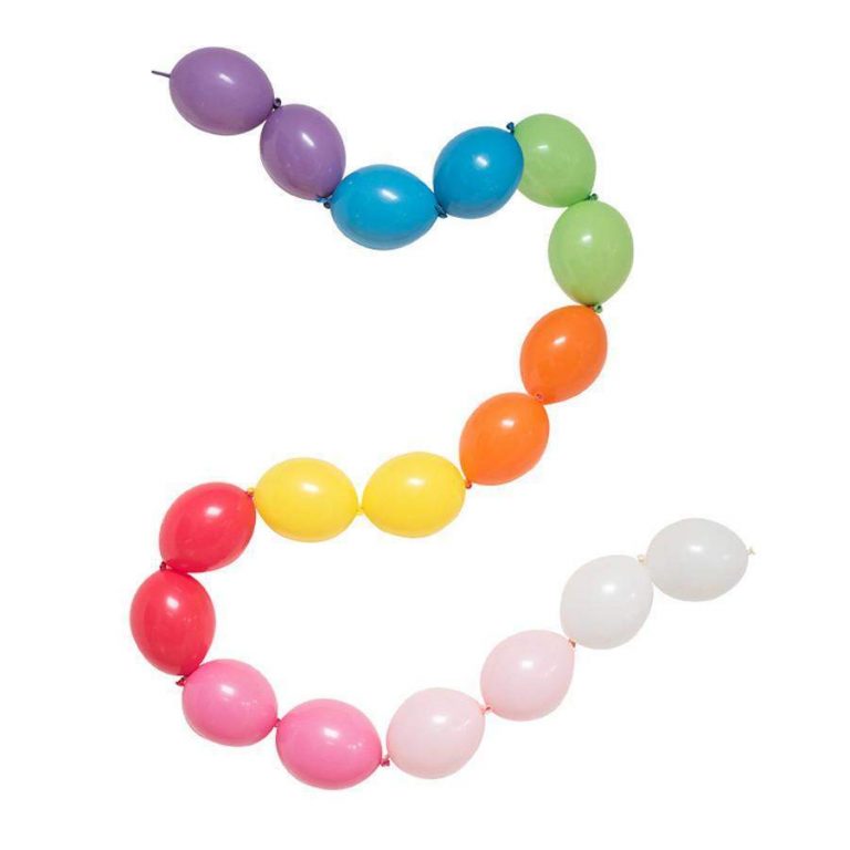 6″ Ροζ μπαλόνι Link-O-Loons με ουρίτσα - Image 2