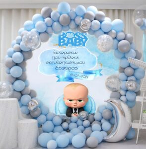 Στρογγυλή Αφίσα Βάπτισης Baby Boss 1,30 x 1,30 m - Image 2