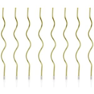 Χρυσά ψηλά κεράκια Curl (8 τεμ)