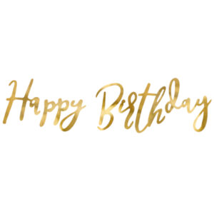Χρυσή Γιρλάντα Happy Birthday 16.5x62cm