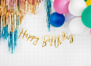 Χρυσή Γιρλάντα Happy Birthday 16.5x62cm - Image 4
