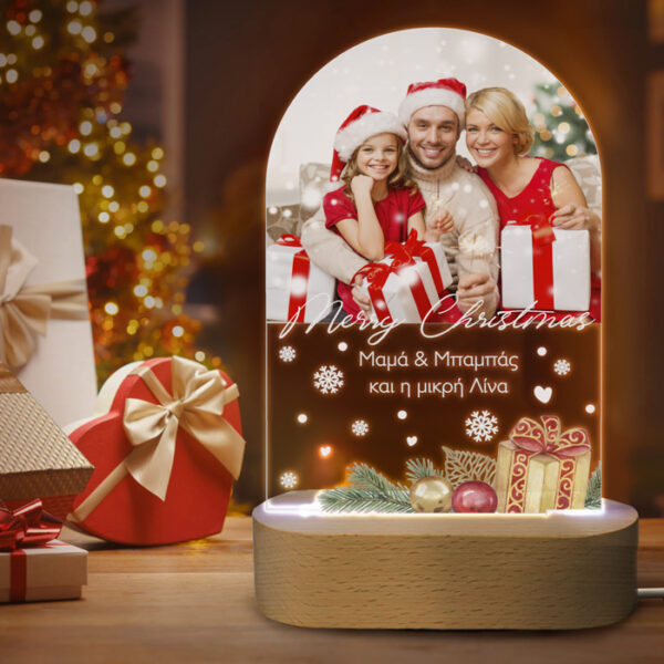 Φωτιστικό led με βάση - Christmas gifts με φωτογραφία