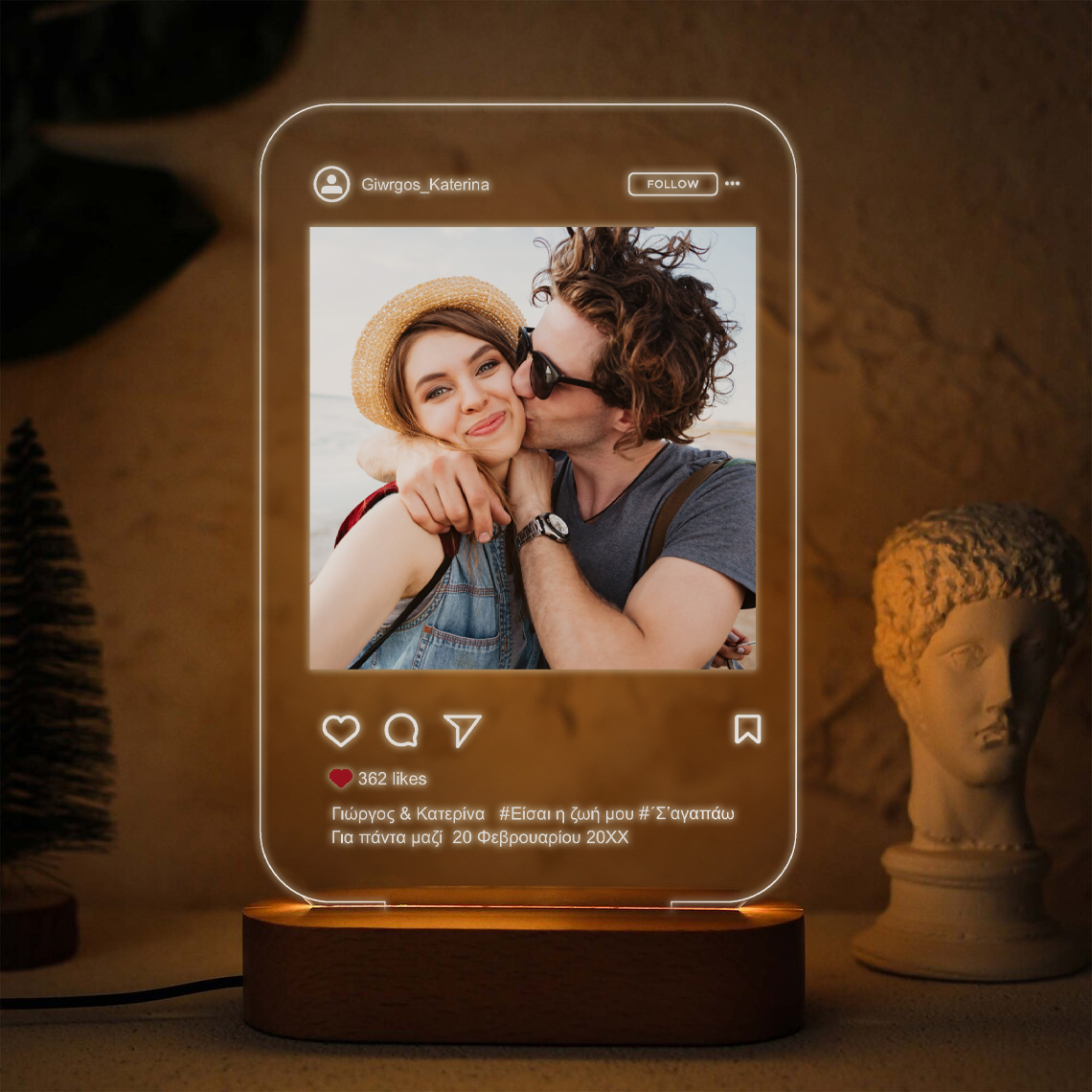 Φωτιστικό led με φωτογραφία - Instagram Love - Image 2