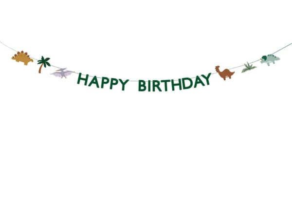 Γιρλάντα Happy Birthday Δεινόσαυροι 4,5m