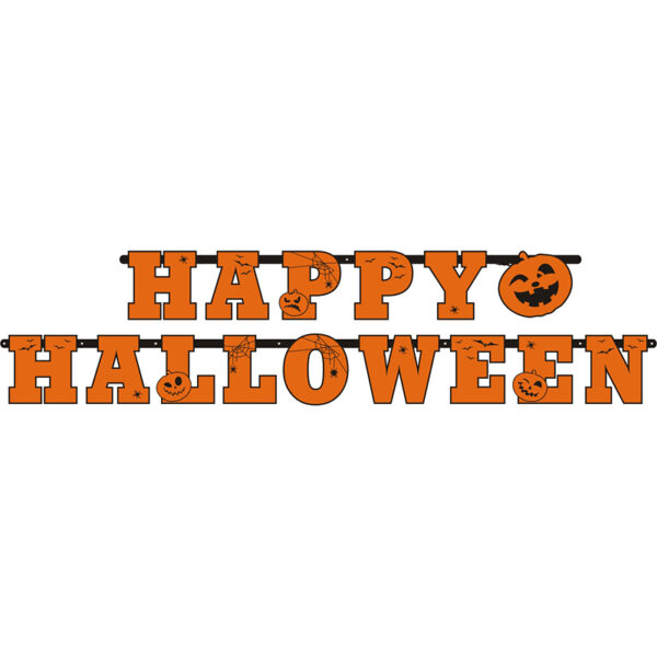 Γιρλάντα Happy Halloween πορτοκαλί 210cm