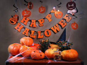 Γιρλάντα Happy Halloween πορτοκαλί 210cm - Image 2