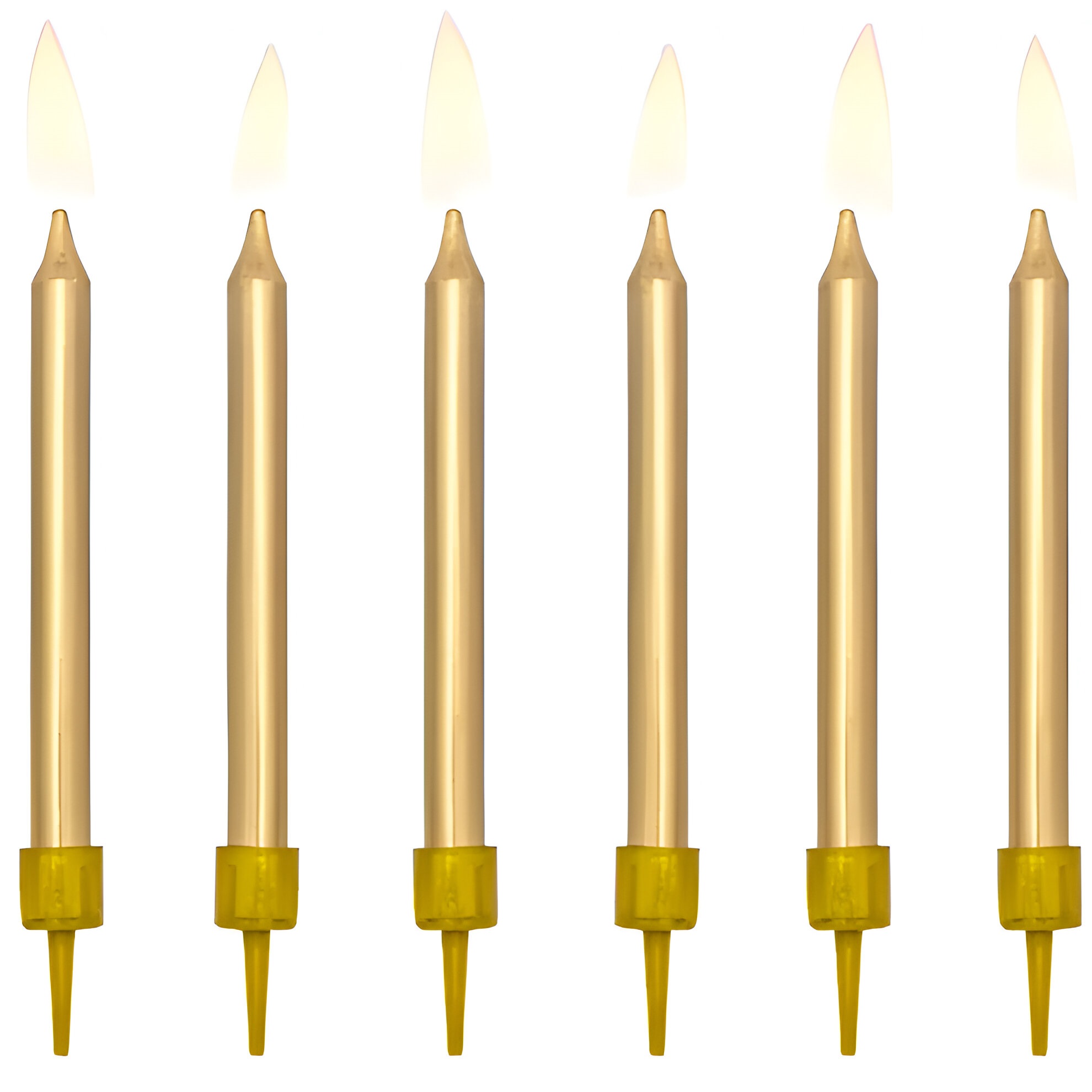 Κεράκια τούρτας Χρυσά (6 τεμ)