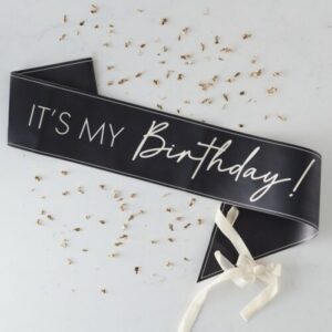 Κορδέλα It's my Birthday μαύρη