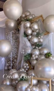 Κρεμ Pearl Silk Λάτεξ Μπαλόνι - Image 2