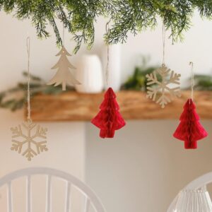 Ξύλινα Στολίδια Red Christmas (10 τεμ) - Image 3