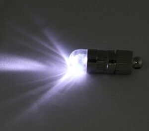 LED λευκό φωτάκι ψείρα με μπαταρία - Image 2