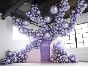 Μοβ Amethyst Silk Λάτεξ Μπαλόνι - Image 2