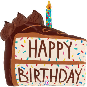 Μπαλόνι κομμάτι Τούρτας 'Happy Birthday' 28"