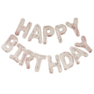 Μπαλόνια Happy Birthday Rosegold κομφετί (13 τεμ)