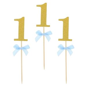 Οδοντογλυφίδες πάρτυ 1st Birthday γαλάζιο (10 τεμ)