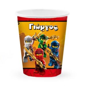 Ποτήρια με όνομα Lego Ninjago (3 τεμ)