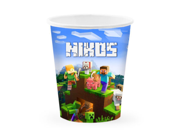 Ποτήρια με όνομα Minecraft (3 τεμ)