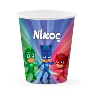 Ποτήρια με όνομα Pj Masks (3 τεμ)