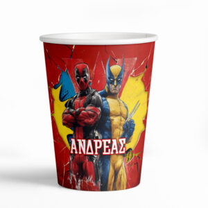 Ποτήρια πάρτυ Deadpool & Wolverine (3 τεμ)