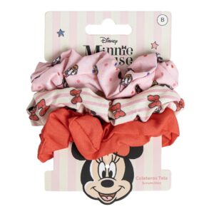 Scrunchies μαλλιών Minnie Mouse κόκκινη (3 τεμ)