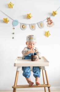 Σετ Γιρλάντα και Στέμμα 1st Birthday Αρκουδάκι (2 τεμ) - Image 2