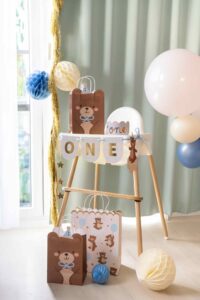 Σετ Γιρλάντα και Στέμμα 1st Birthday Αρκουδάκι (2 τεμ) - Image 3