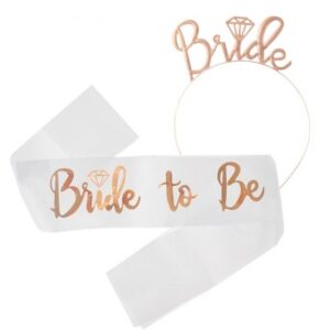 Σετ Κορδέλα και Στέκα Bride to Be (2 τεμ)