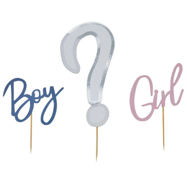 Topper Τούρτας Boy or Girl (3 τεμ)