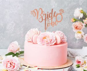 Topper Τούρτας Bride to be ροζ-χρυσό - Image 2