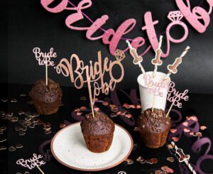Topper Τούρτας Bride to be ροζ-χρυσό - Image 3