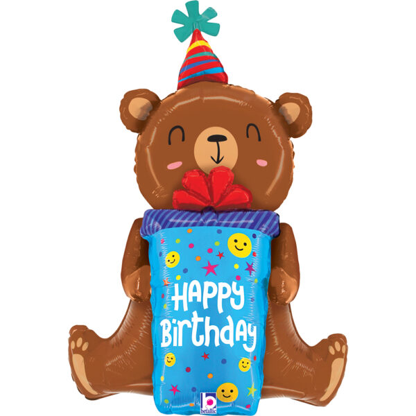 34" Μπαλόνι Αρκουδάκι Happy Birthday