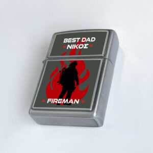 Αναπτήρας Μεταλλικός Τύπου Zippo - Best DAD Πυροσβέστης
