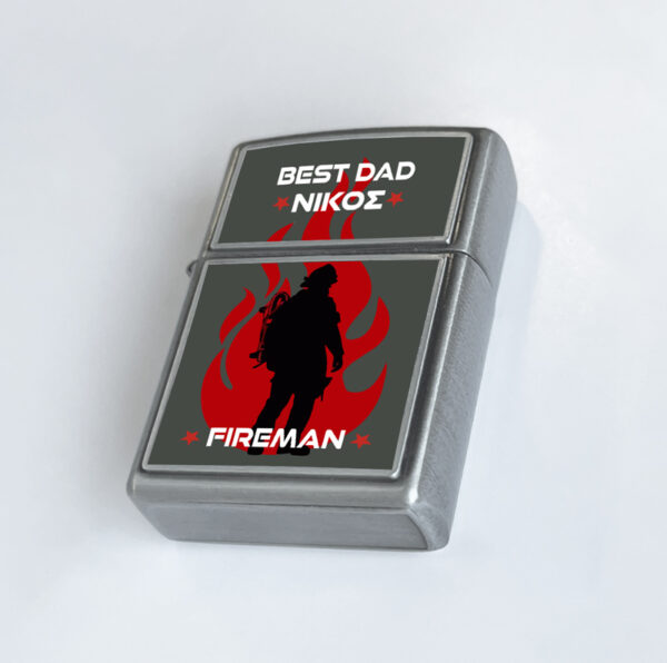Αναπτήρας Μεταλλικός Τύπου Zippo - Best DAD Πυροσβέστης