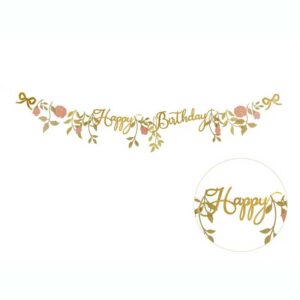 Γιρλάντα Happy Birthday Με Λουλούδια 130 εκ