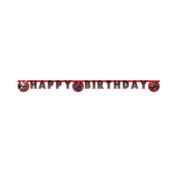 Γιρλάντα Happy Birthday Spiderman (200 cm)