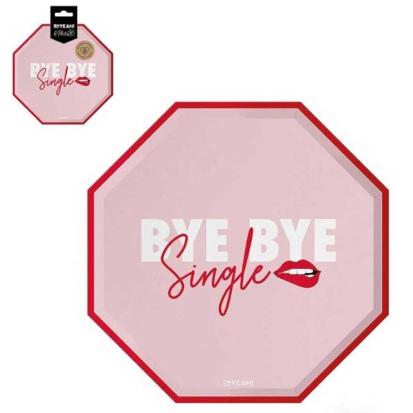 Πιάτα για bachelorette "Bye Bye Single" (6 τεμ)