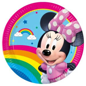Πιάτα φαγητού Minnie - Rainbow (8 τεμ)
