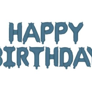 Σετ Μπαλόνια Γενεθλίων -“Happy Birthday” Μπλε Σκούρο (13 τεμ)