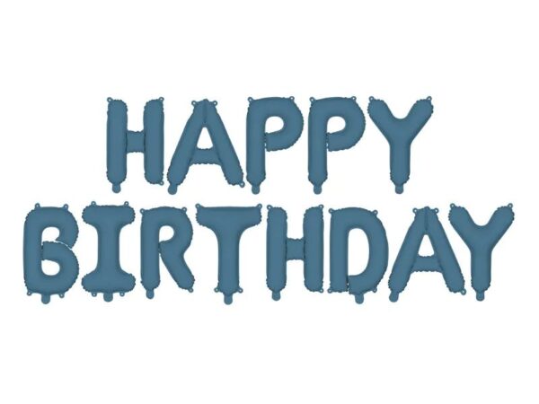 Σετ Μπαλόνια Γενεθλίων -“Happy Birthday” Μπλε Σκούρο (13 τεμ)
